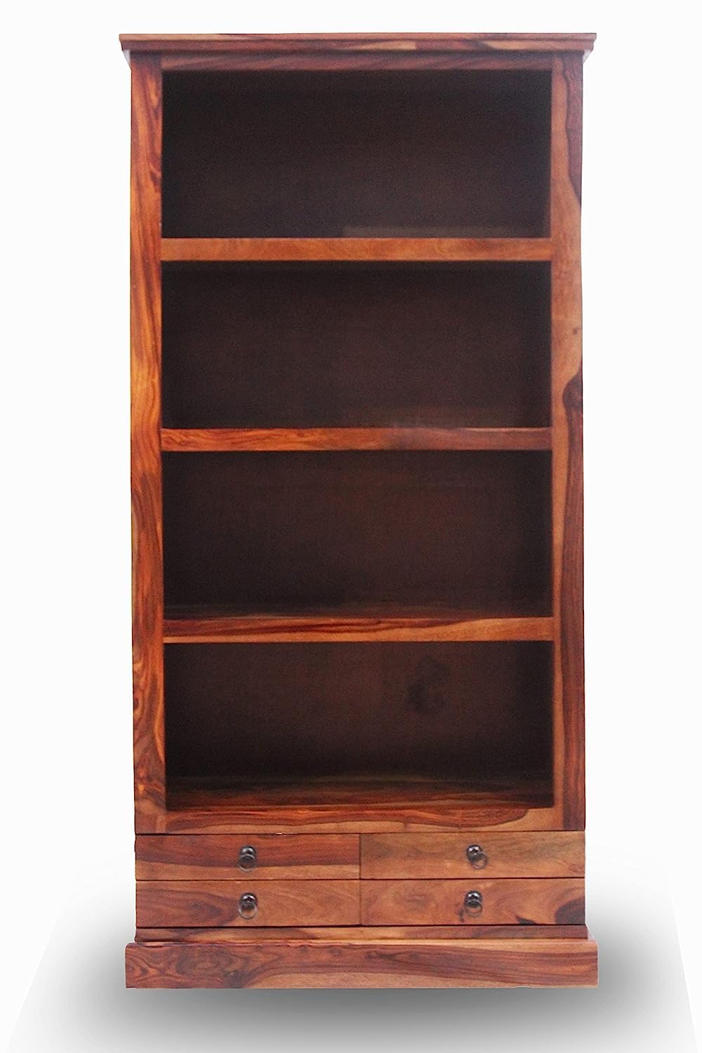 X-Bookshelf Wooden Book Shelf for Home Library - Natural Finish