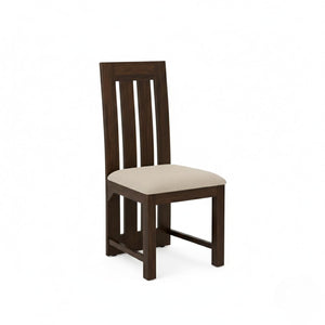 Wooden Dining Table Set 6 Seater 1 Bench with Cushion Chair Finish - Walnut