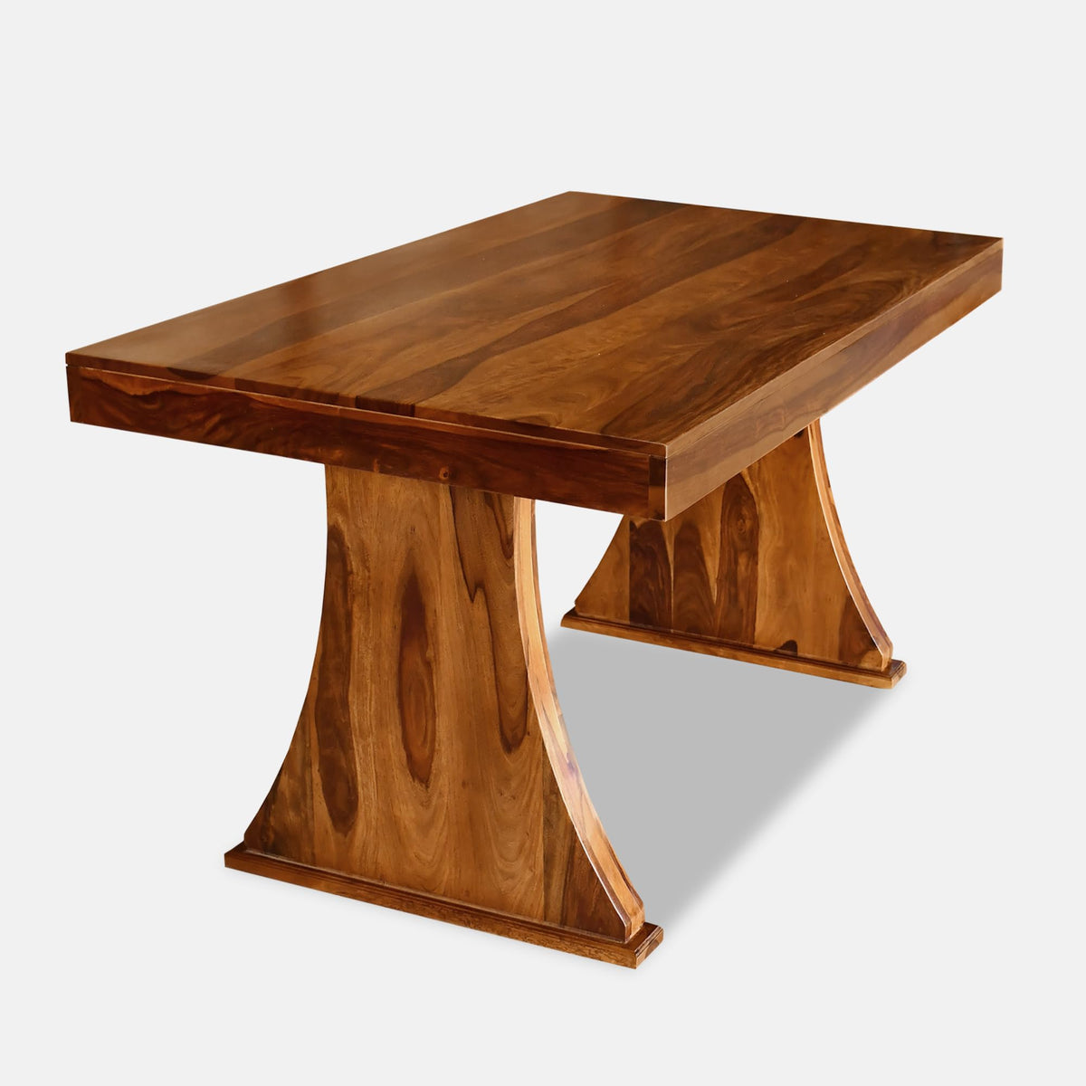 Ganpati Paan Solid Sheesham Wood 4 Seater Dining Table Set - dining chair detail
