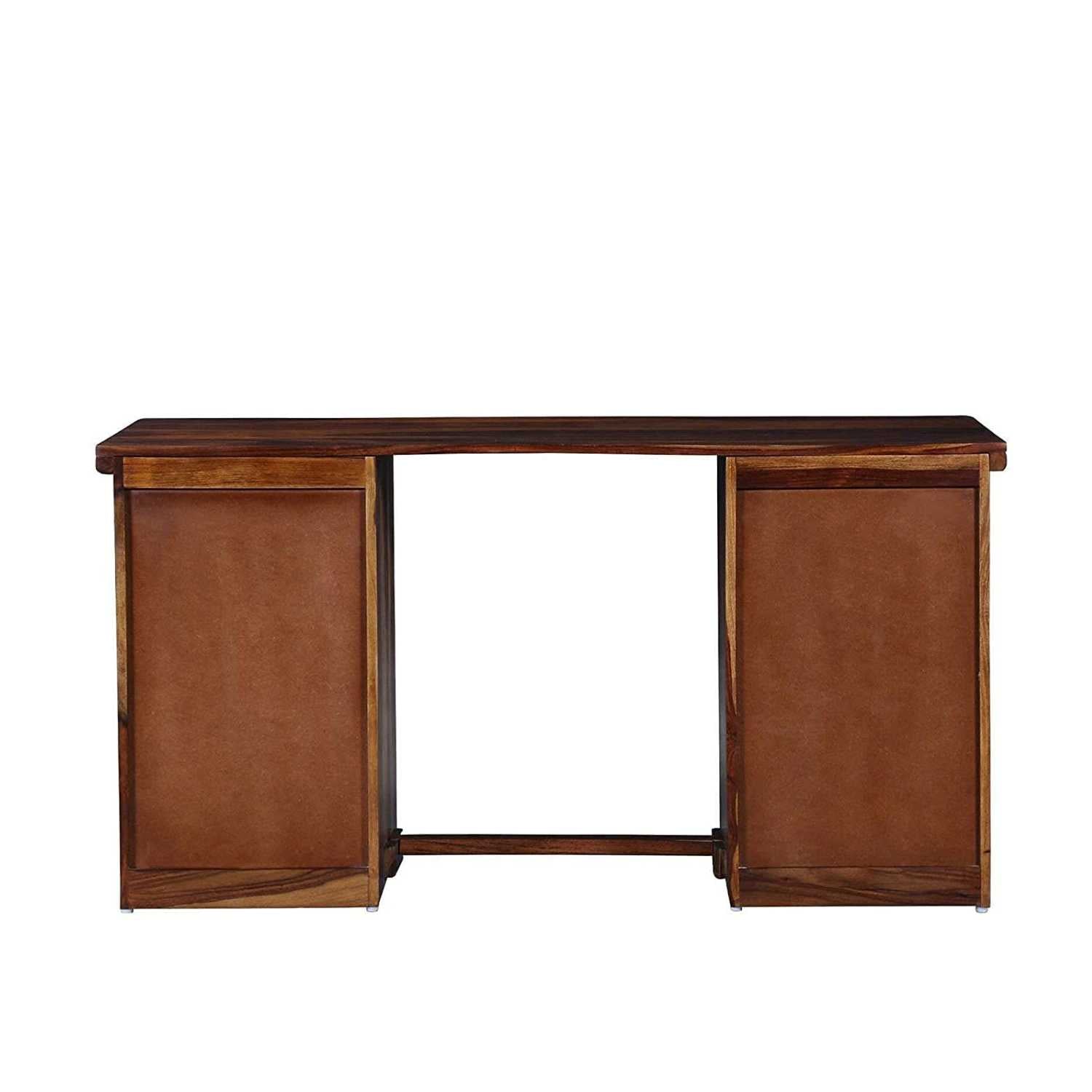 Niwar Sheesham Wood Study Table With 2 Drawers & 2 Doors