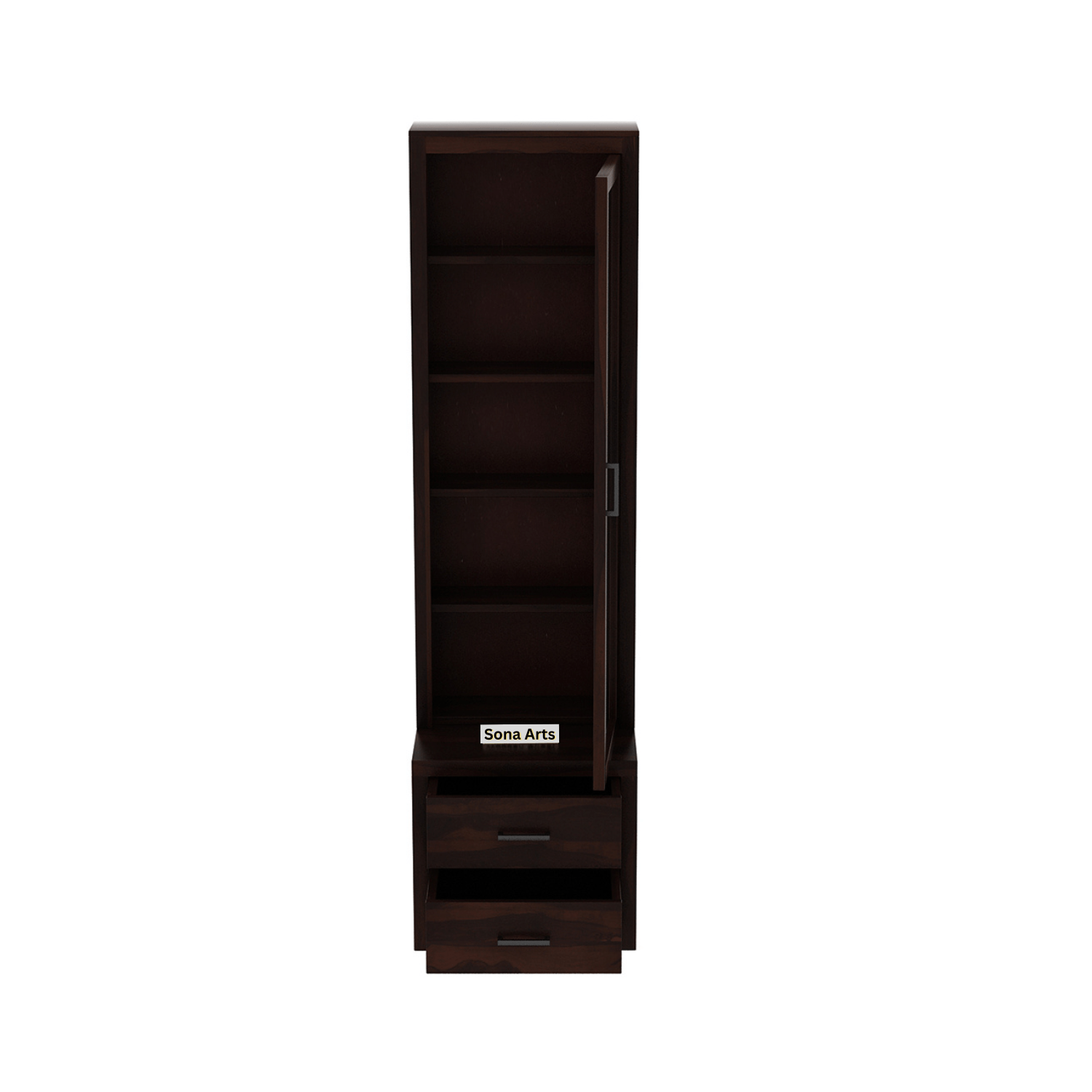 Velora Dressing Table with Mirror and Storage for Bedroom - Walnut Finish