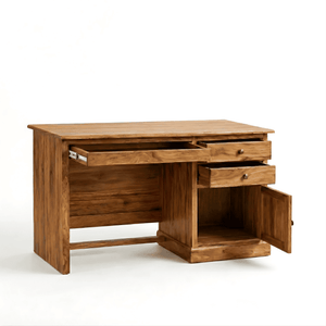 Carmel Lite Solid Sheesham Wooden Study Table for Students Desk Natural