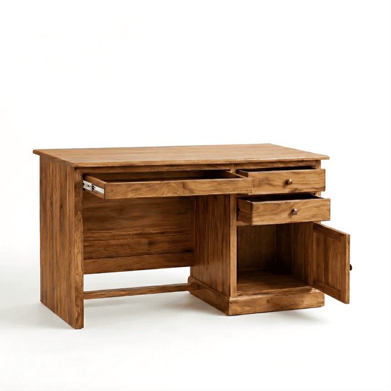 Carmel Lite Solid Sheesham Wooden Study Table for Students Desk Natural