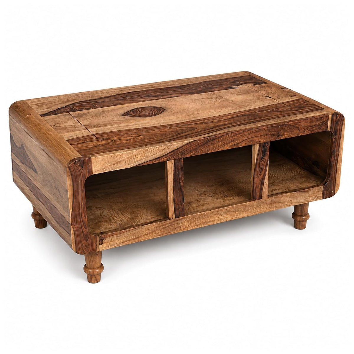 CCT Solid Sheesham Wood Coffee Table - Natural Finish