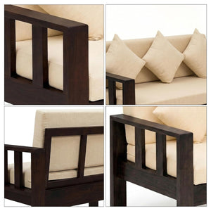 Natraj Solid Sheesham Wood 5 Seater Sofa Set with Coffee Table
