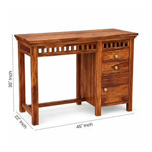 Kuber Solid Sheesham Wood Study Table - Natural Finish