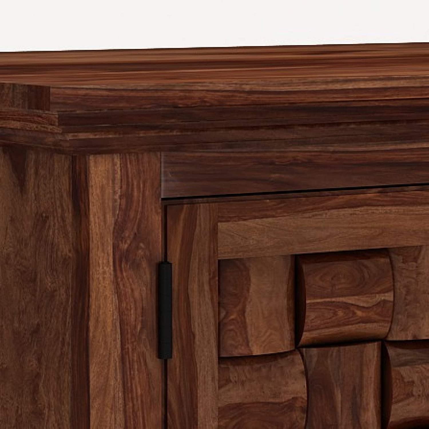 Niwar Solid Sheesham Wood TV Unit for Living Room - Natural Finish | TVC-03