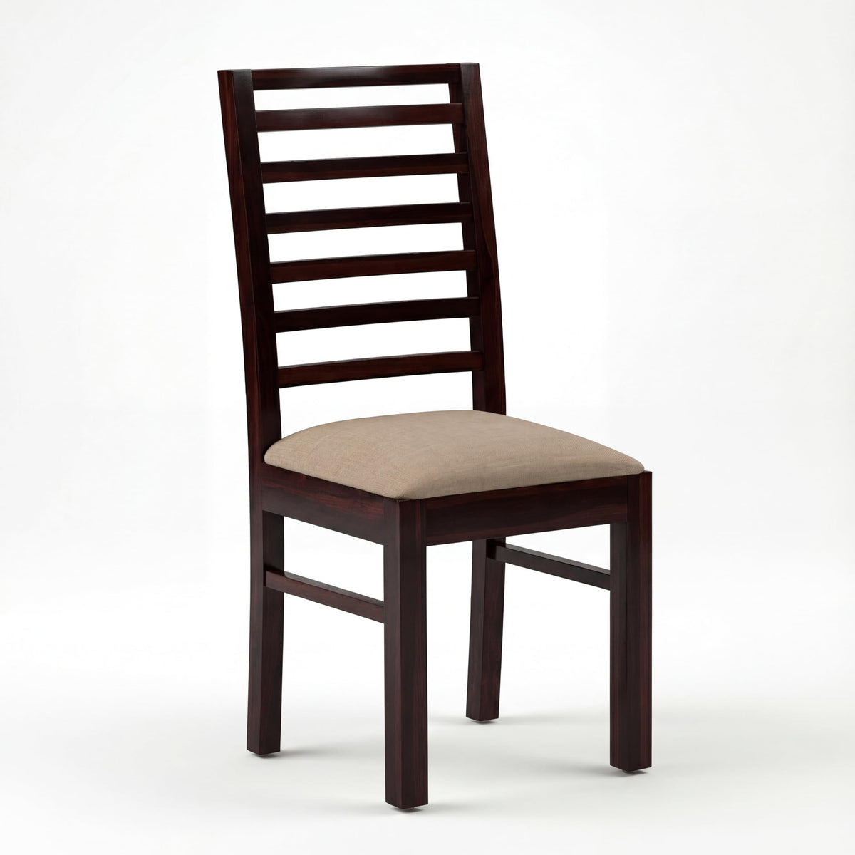 7 Fanti Solid Sheesham Wood 8 Seater Dining Table Set in walnut finish - corner angle view