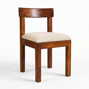 Cero Sheesham Wood Round 4 Seater Dining Table Set - Natural Finish