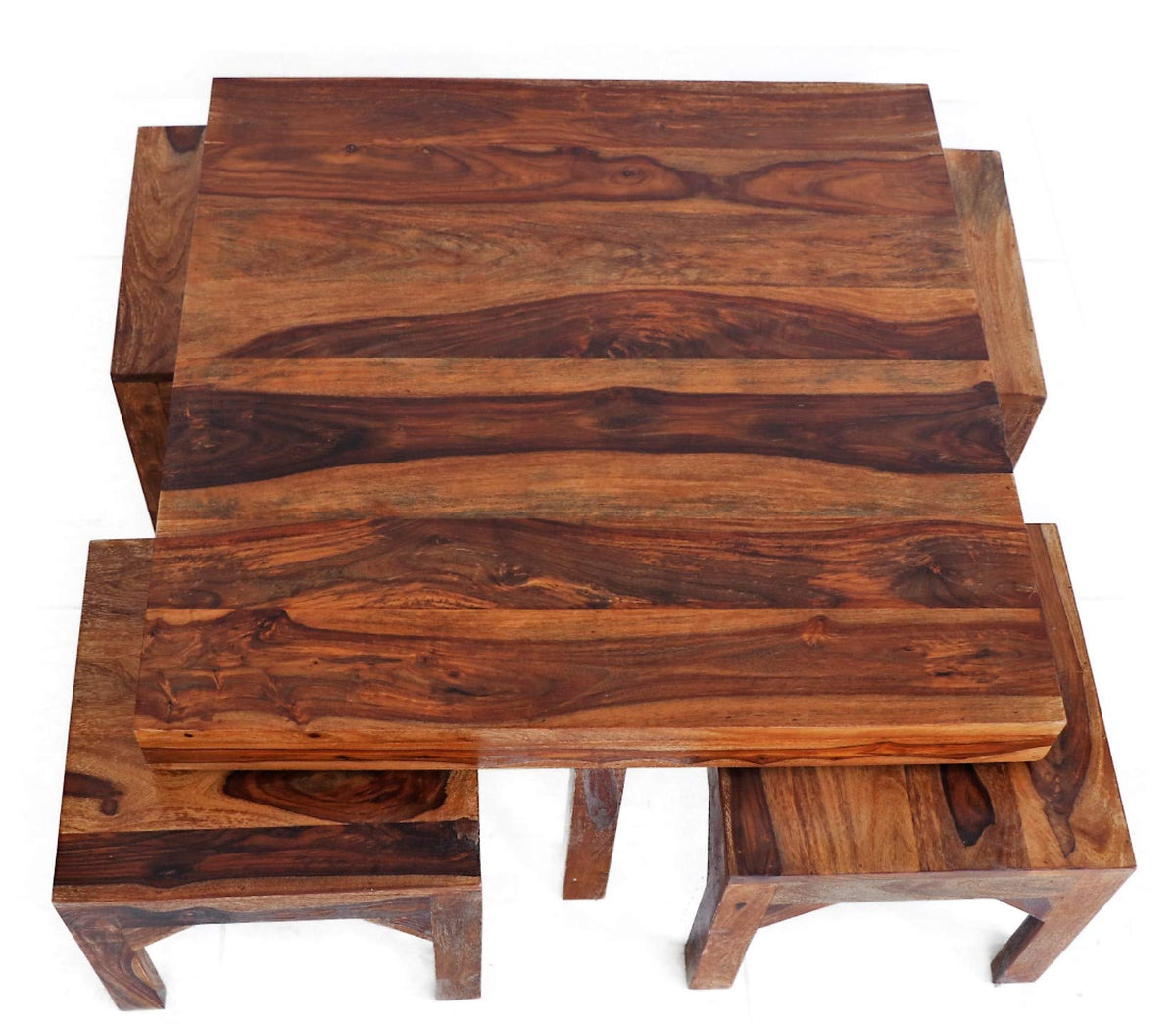 RK-CT4S-05 Solid Sheesham Wood Coffee Table - corner angle view