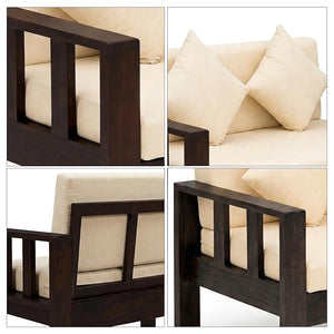 Natraj Solid Sheesham Wood Sofa Set | 2 Seater Sofa Setwith Cushion Seat