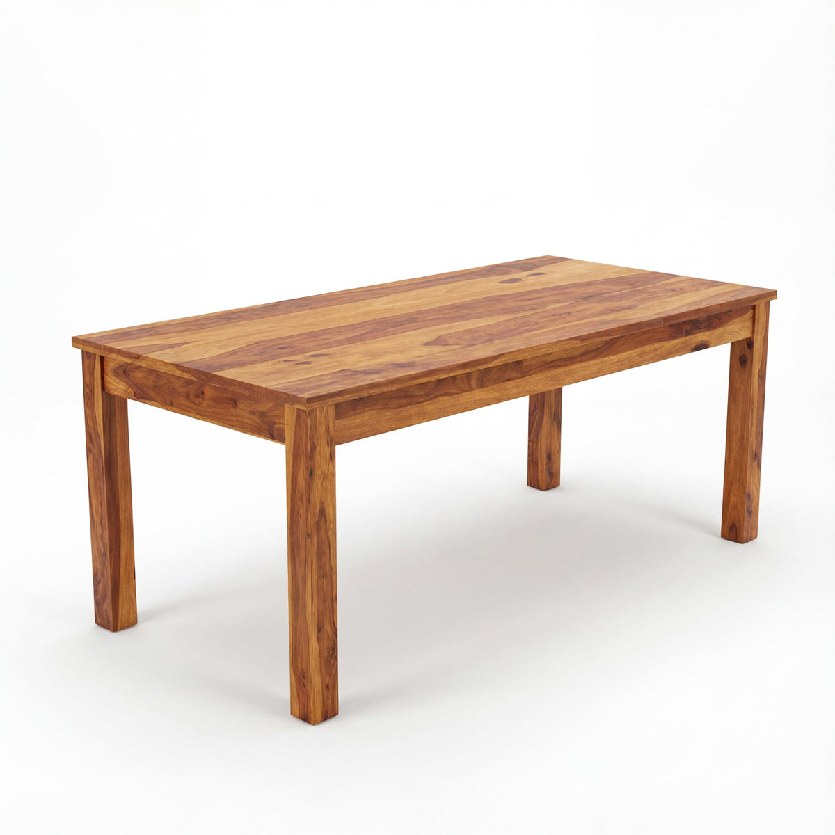 7 Fanti Solid Sheesham Wood 8 Seater Dining Table Set in natural finish - styled in a dining room