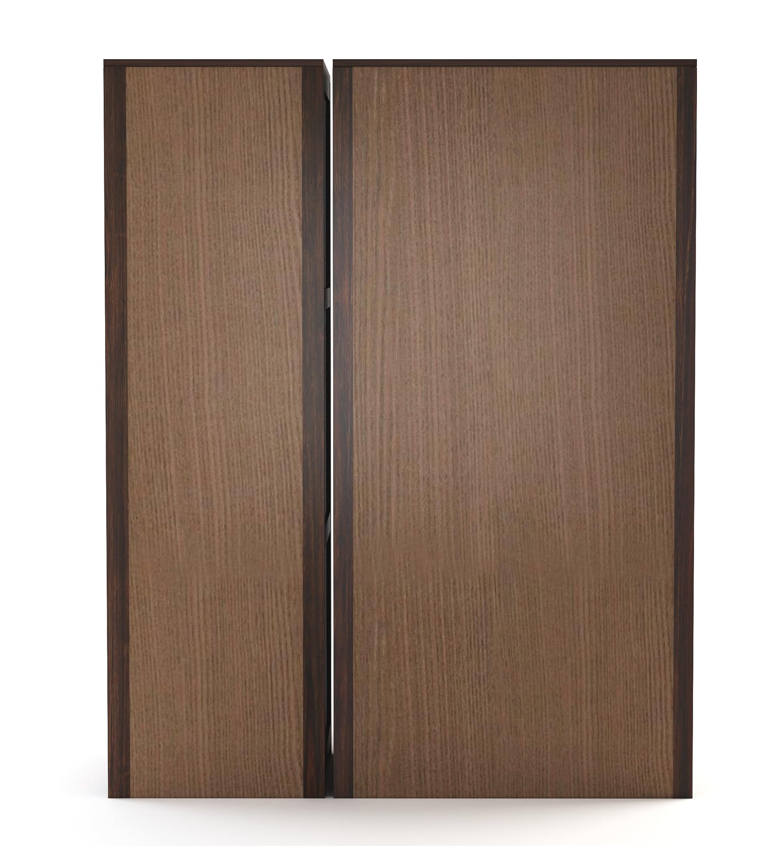 Sheesham Wood 3 Door Wardrobe with 3 Drawers Storage Finish - Walnut