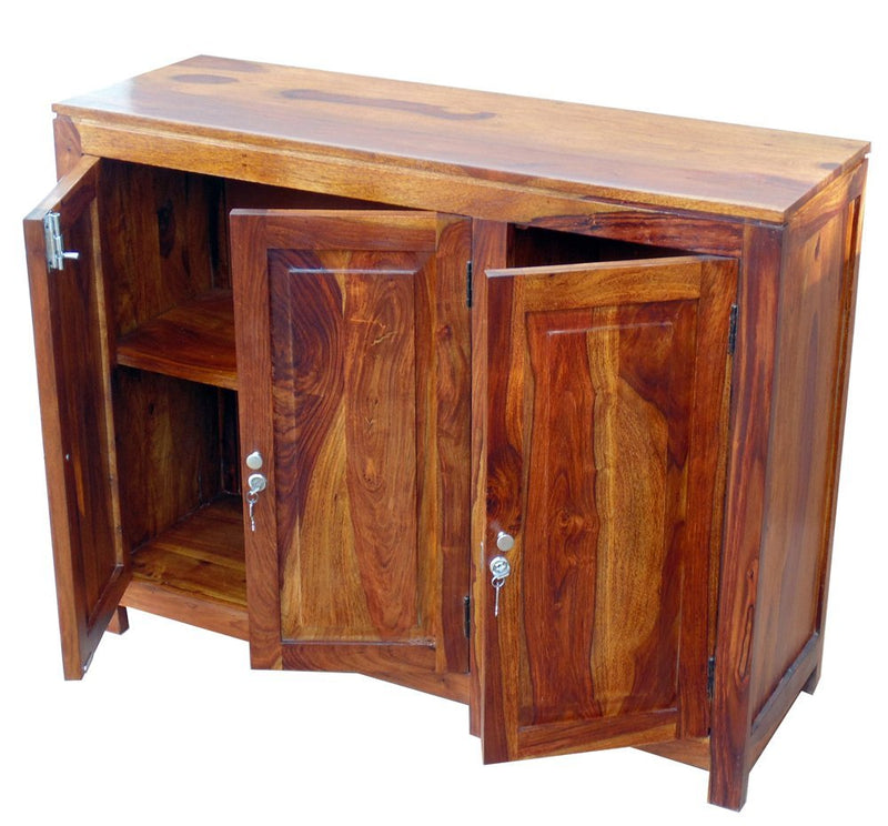 RK-CB-17 Solid Sheesham Wood Sideboard Cabinet for Living Room