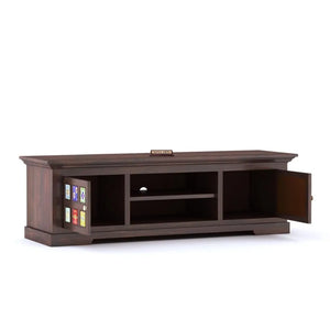 Tile Solid Sheesham Wood TV Cabinet Honey Finish - Walnut