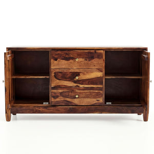 Oaklyn Wooden Stand Sideboard TV Cabinet for Living Room - Natural Finish