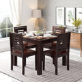 Sheesham wood 4 Seater Dining Table Set  Finish - Walnut