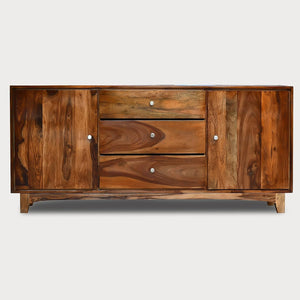 Oaklyn  Wooden Stand Sideboard TV Cabinet for Living Room - Natural Finish