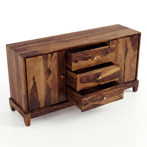 Oaklyn Wooden Stand Sideboard TV Cabinet for Living Room - Natural Finish