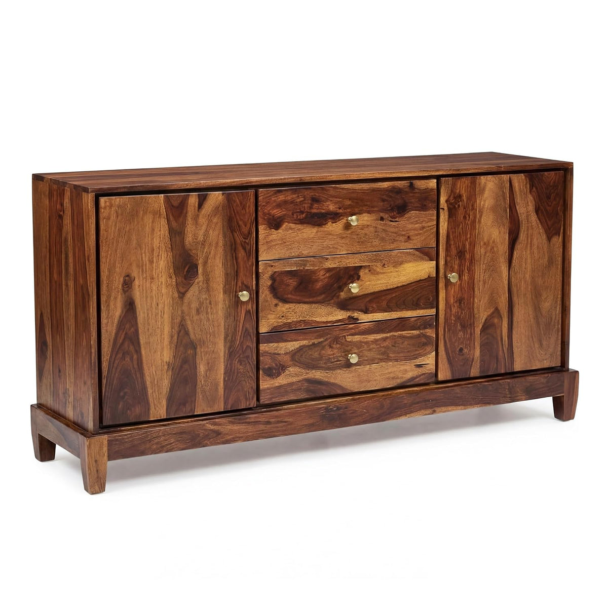 Oaklyn Wooden Stand Sideboard TV Cabinet for Living Room - Natural Finish