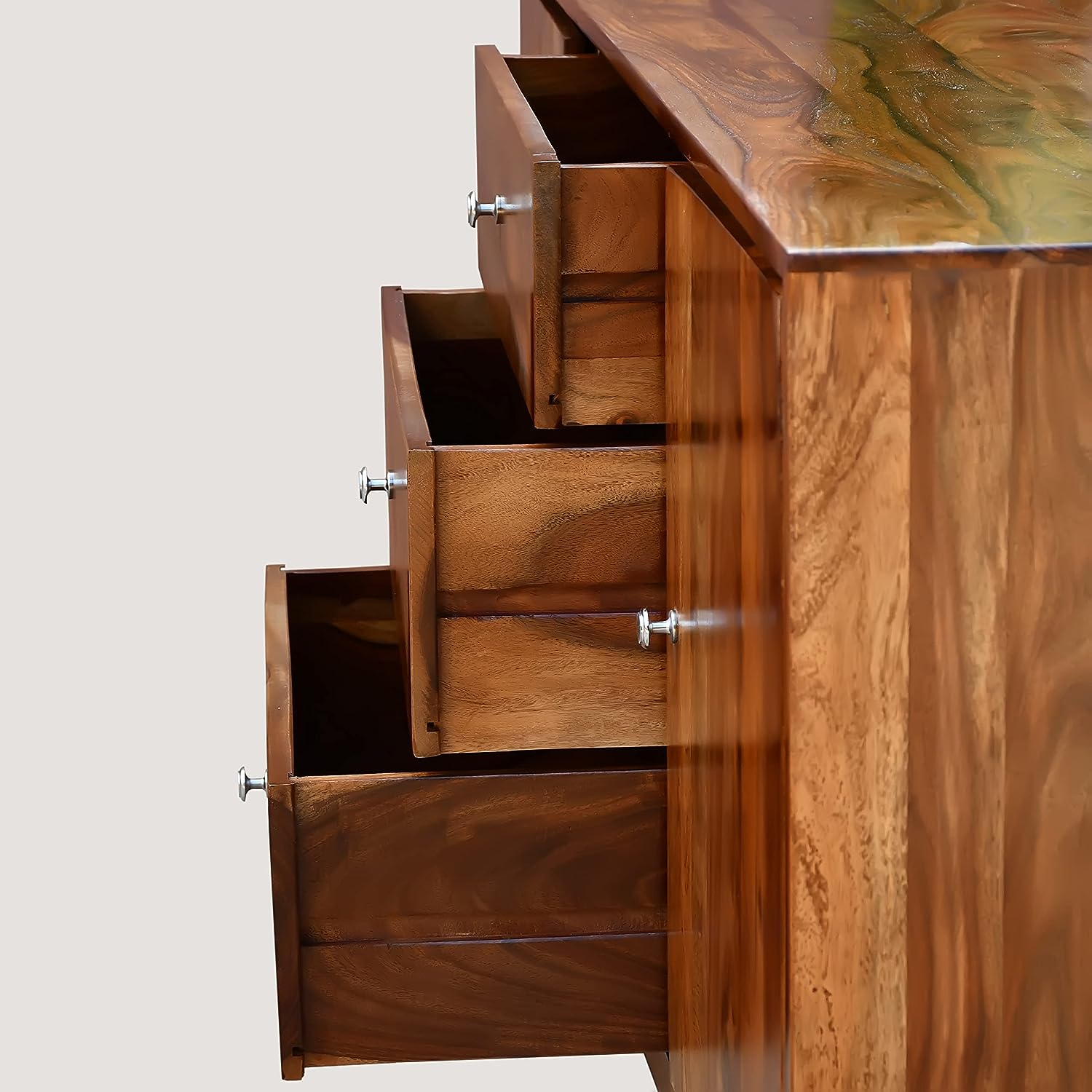 Oaklyn  Wooden Stand Sideboard TV Cabinet for Living Room - Natural Finish