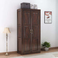 Kuber Solid Sheesham Wood Wardrobe 2 Door Finish - Walnut
