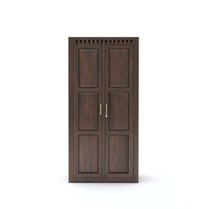 Kuber Solid Sheesham Wood Wardrobe 2 Door Finish - Walnut