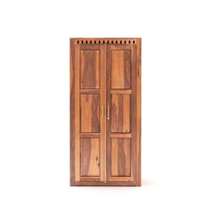 Kuber Solid Sheesham Wood Wardrobe 2 Door  Finish - Natural