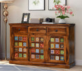 Tile Sheesham Wood Sideboard & Tv Cabinet Finish - Natural