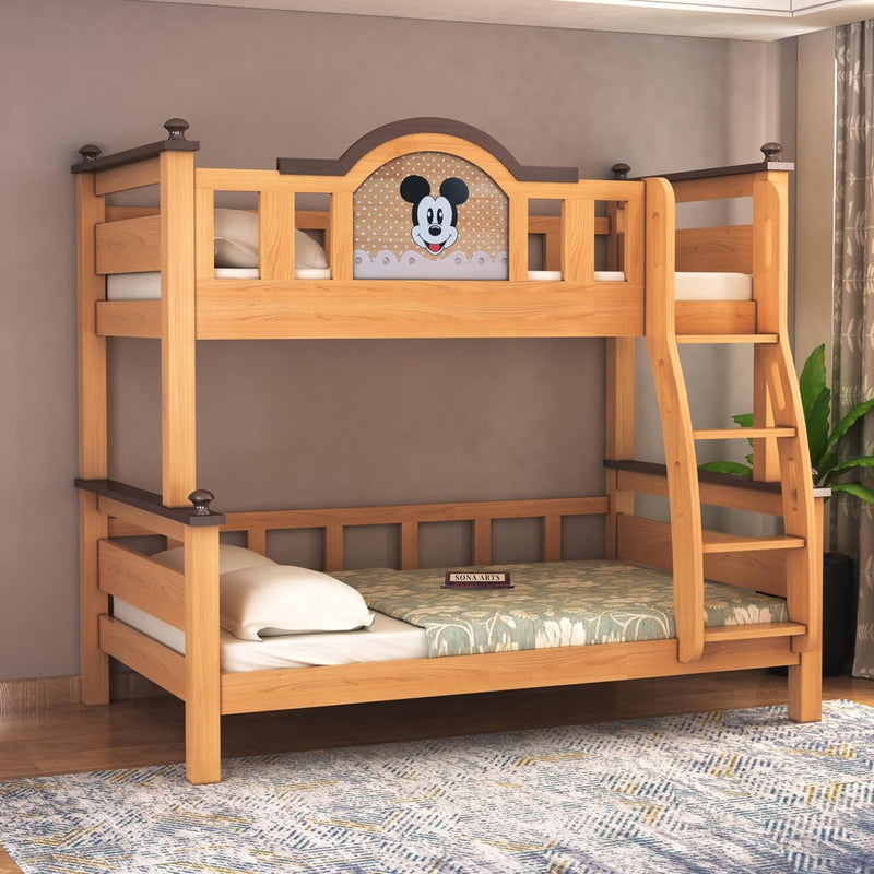 Mickey Solid Wood Convertible Kids Bunk Bed – Premium & Durable Design