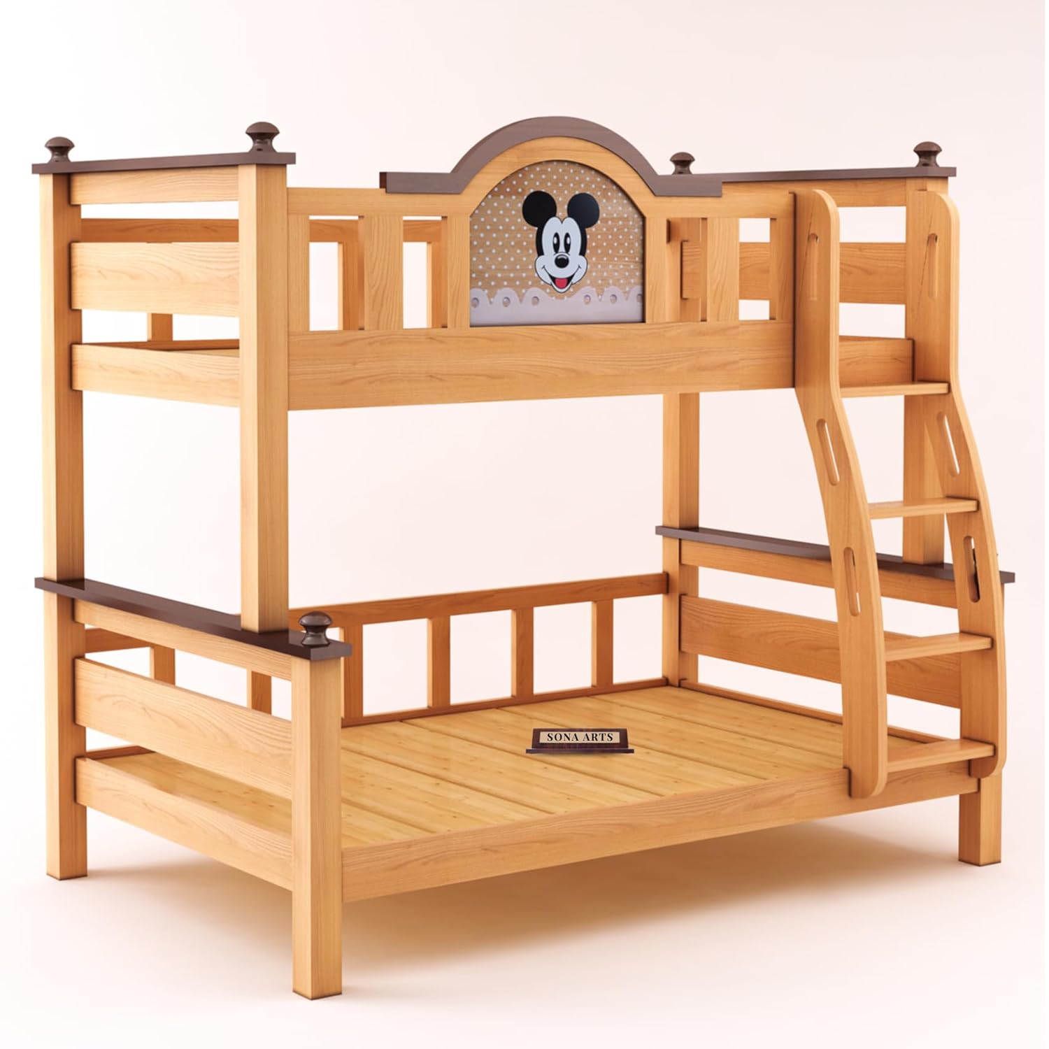 Mickey Solid Wood Convertible Kids Bunk Bed – Premium & Durable Design