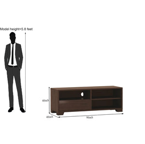 Modern TV Cabinet for Living Room | Natural Brown Finish | Engineered Wood Design