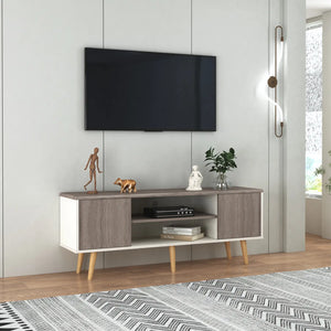 Modern TV Unit/Cabinet with Gray Finish | Contemporary Design for Living Room | Engineered Wood