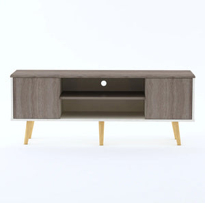 Modern TV Unit/Cabinet with Gray Finish | Contemporary Design for Living Room | Engineered Wood