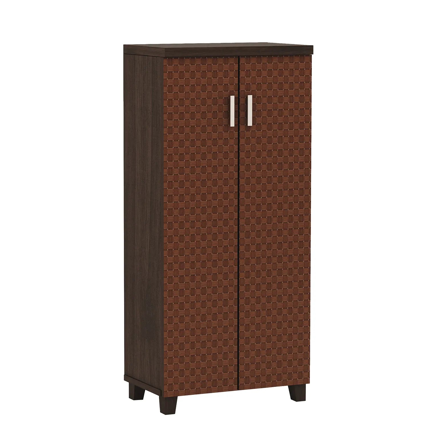 Modern Wooden Shoe Rack with Sleek Finish & Ample Storage - Pattern Wenge