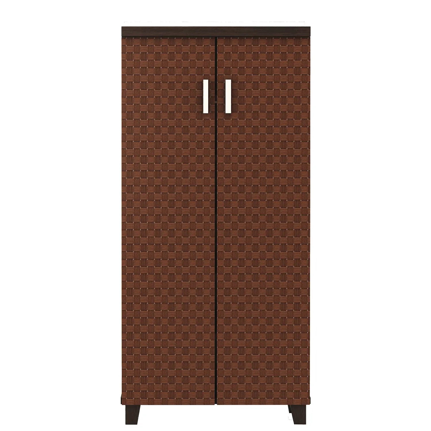 Modern Wooden Shoe Rack with Sleek Finish & Ample Storage - Pattern Wenge
