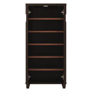 Modern Wooden Shoe Rack with Sleek Finish & Ample Storage - Pattern Wenge
